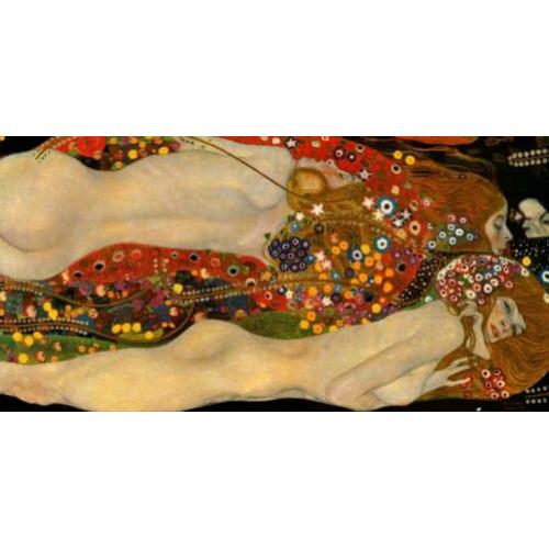 Gustav Klimt (1862) Giclee op doek " Twee vrouwen "