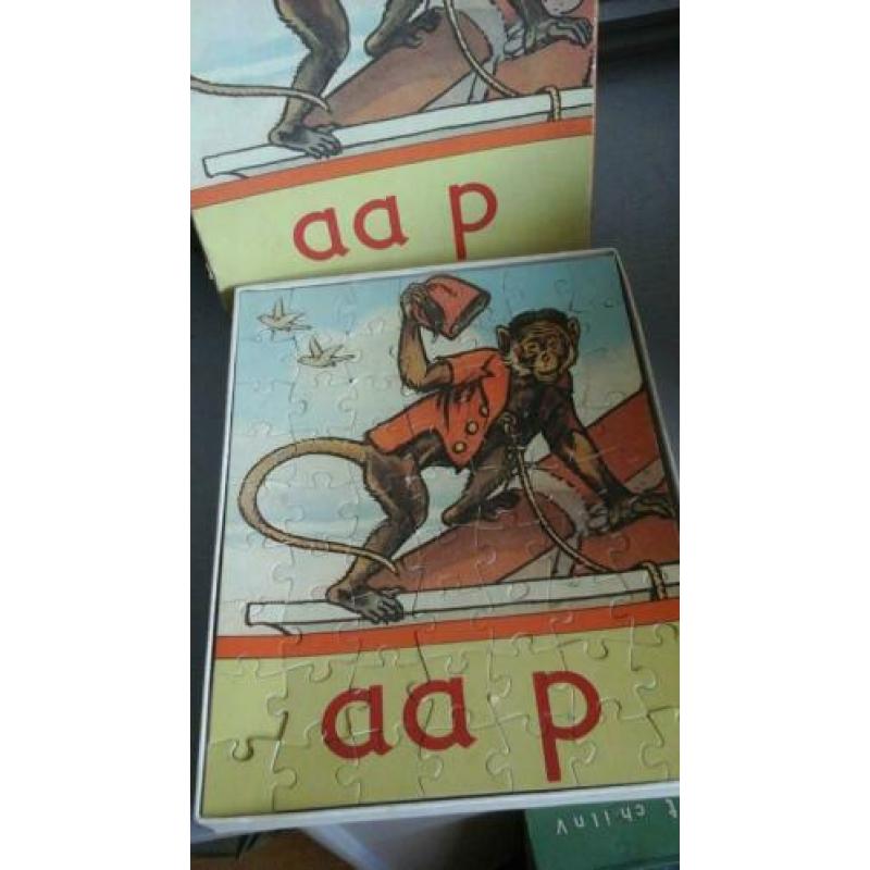 Set a 3 vintage spel mens erger je niet bingo puzzel aap
