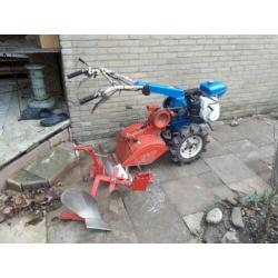 Iseki KC350F tuinfrees met Tielburger wentelploeg