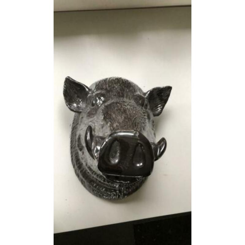 Wildzwijn beeld groot om op te hangen merk Lorrit Heinen