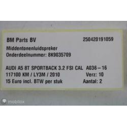 Middentonenluidspreker Audi A5 8T 8K9035709