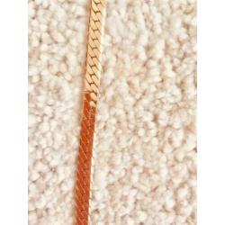 Double gold- plated ketting met armband 60 cm lang