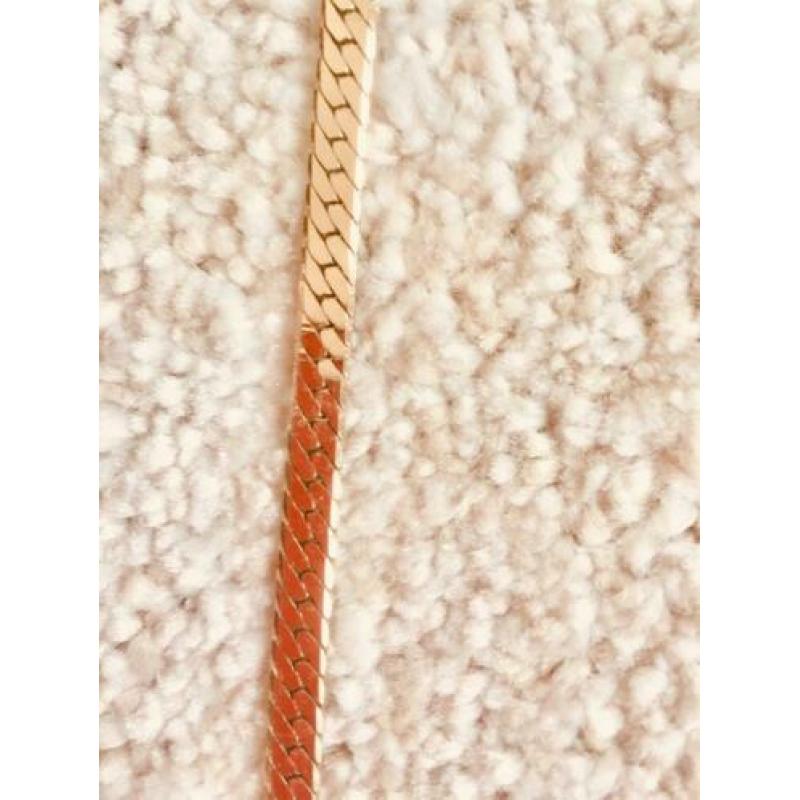 Double gold- plated ketting met armband 60 cm lang
