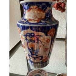 Set oude imari vazen uit japan zeer mooi gaaf