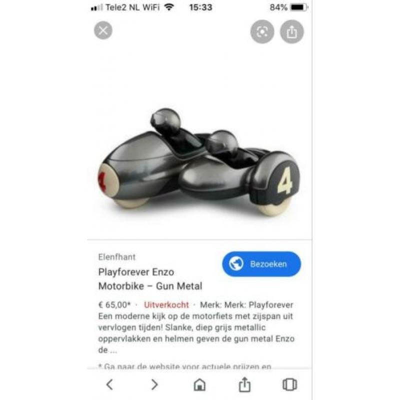 PLAYFOREVER motor met zijspan