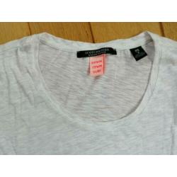 SCOTCH & SODA t- shirt grijs mêlee maat 2 maat M - zgan -