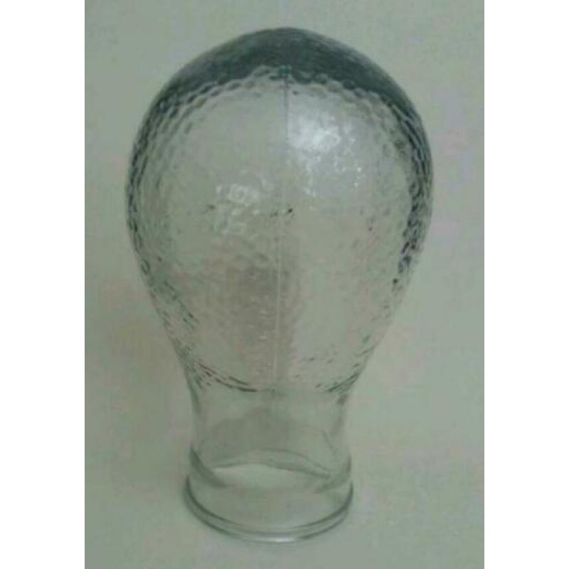 Glazen etalage hoofd, glas, mannequin hoofd