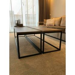 2x Eiken Salontafels