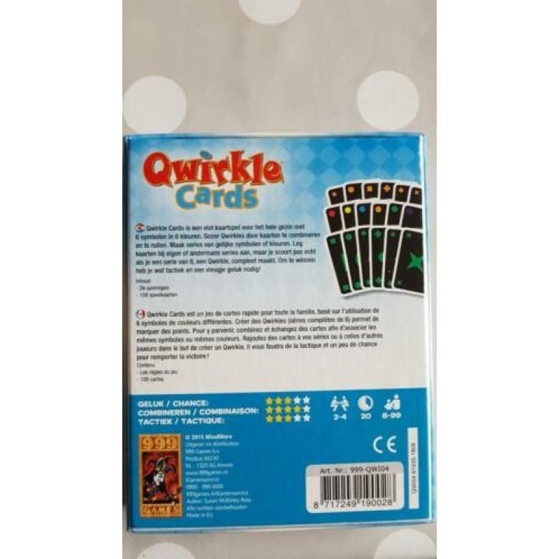 Qwirkle cards 999 games NIEUW