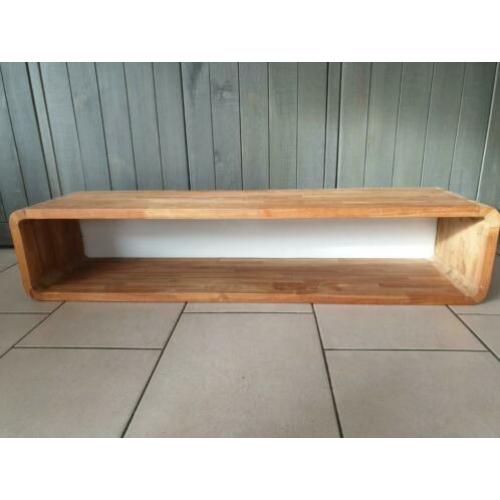 Houten wandmeubel 130bx25hx30d van woonwinkel kabinet