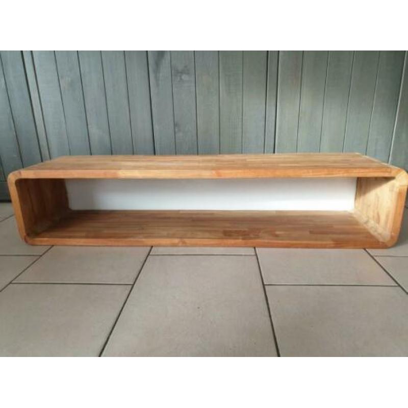 Houten wandmeubel 130bx25hx30d van woonwinkel kabinet