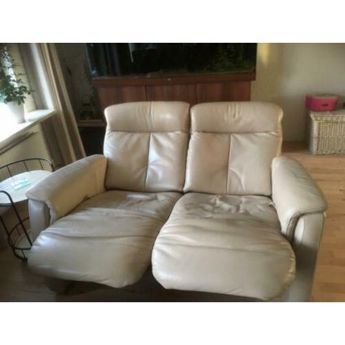 2 persoons leren relax bank