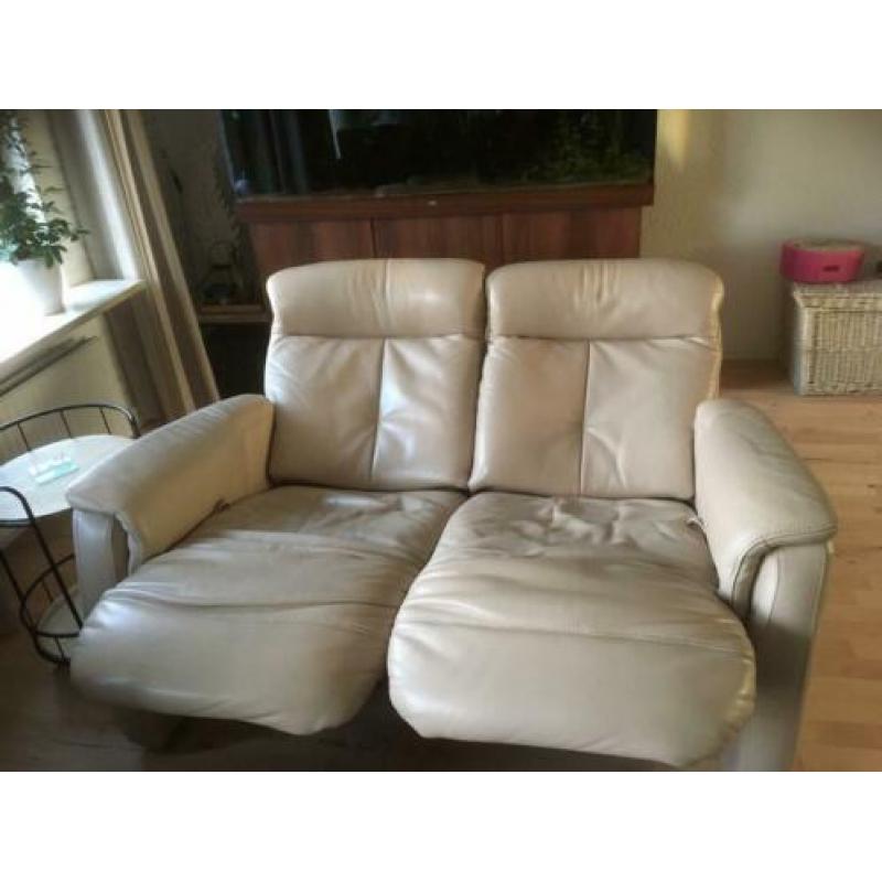2 persoons leren relax bank