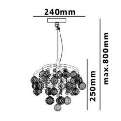 Ø24 cm Kristallen Hanglamp Armatuur Kroonluchter 25W