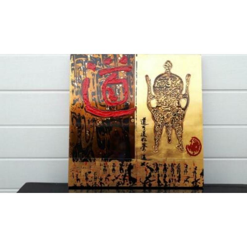 Modern Chinees Schilderij 90x90