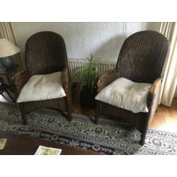 Mooie set rieten fauteuils