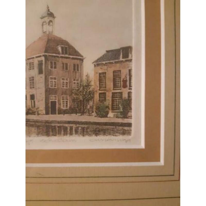 Kleurenets ets A. Wieringa Schiedam Zakkendragershuisje nr52