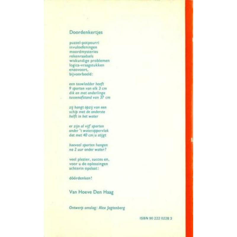 Doordenkertjes (puzzels, moordmysteries, rekenraadsels enz.)