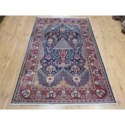 Vintage handgeknoopt perzisch tapijt Kashan 225x142