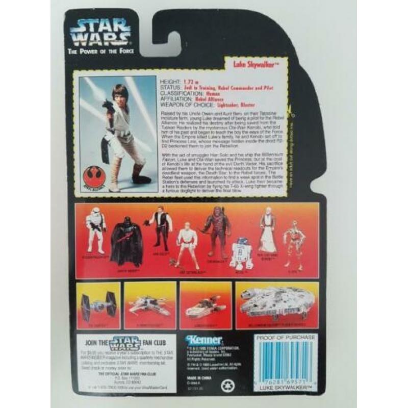 Star Wars POTF Red Photo Luke Skywalker Grappling Blaster