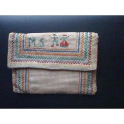antiek lagere-school handwerk: tasje, broddellapje etc/.1950