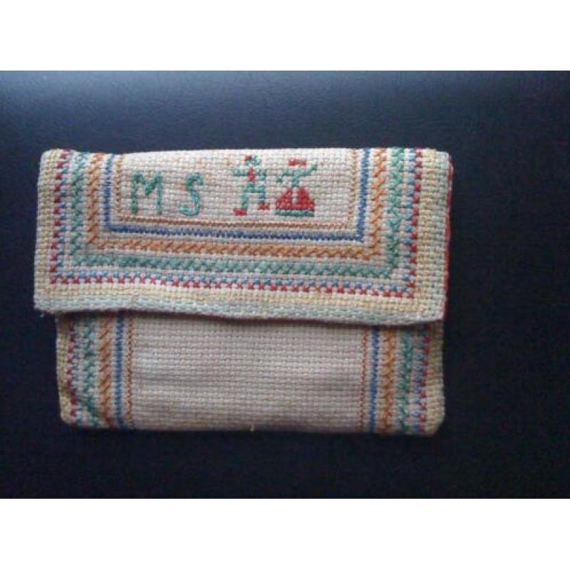 antiek lagere-school handwerk: tasje, broddellapje etc/.1950