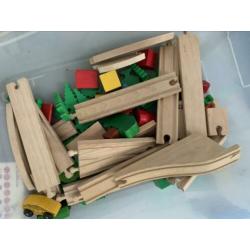 Houten treinbaan eichhorn en brio onderdelen accessoires