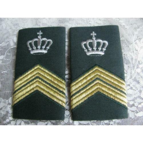 Set militaire emblemen - groen met kroon