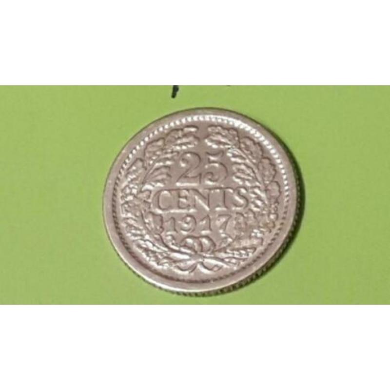 Lot kwartjes 1912 (f), 1917 (zf-), 1940 ((P) en 1941(P