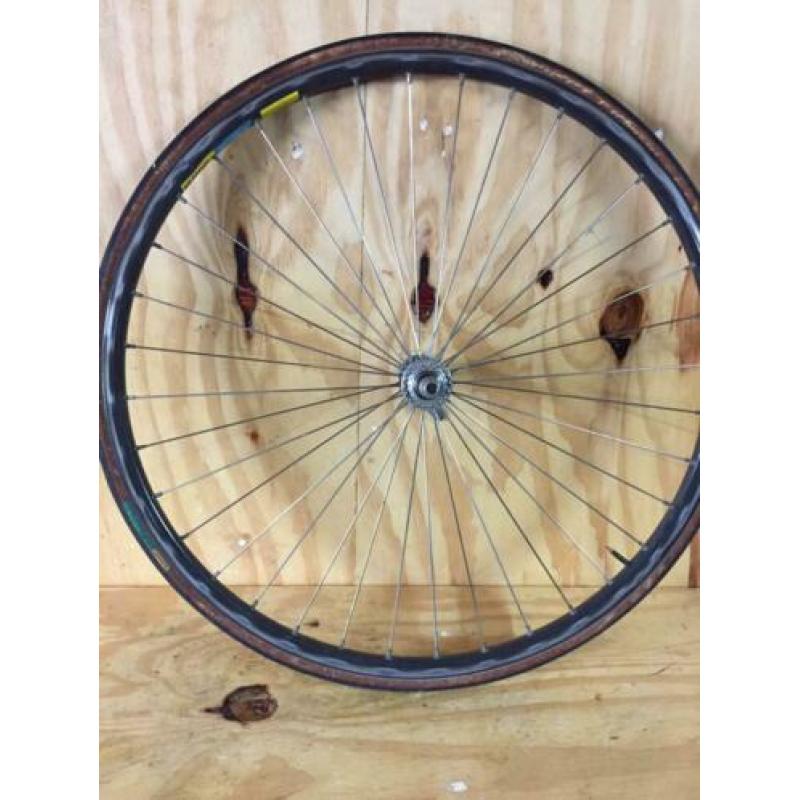 Retro Shimano 600 tricolor 26 inch voorwiel fixie racefiets