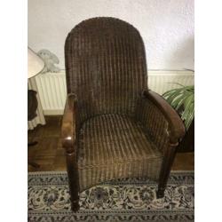 Mooie set rieten fauteuils