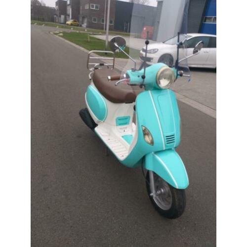 ??unieke Vespa look snorscooter met GARANTIE !!!??