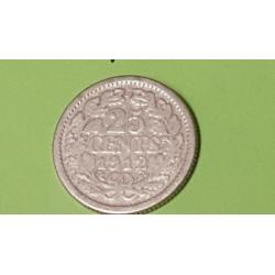 Lot kwartjes 1912 (f), 1917 (zf-), 1940 ((P) en 1941(P