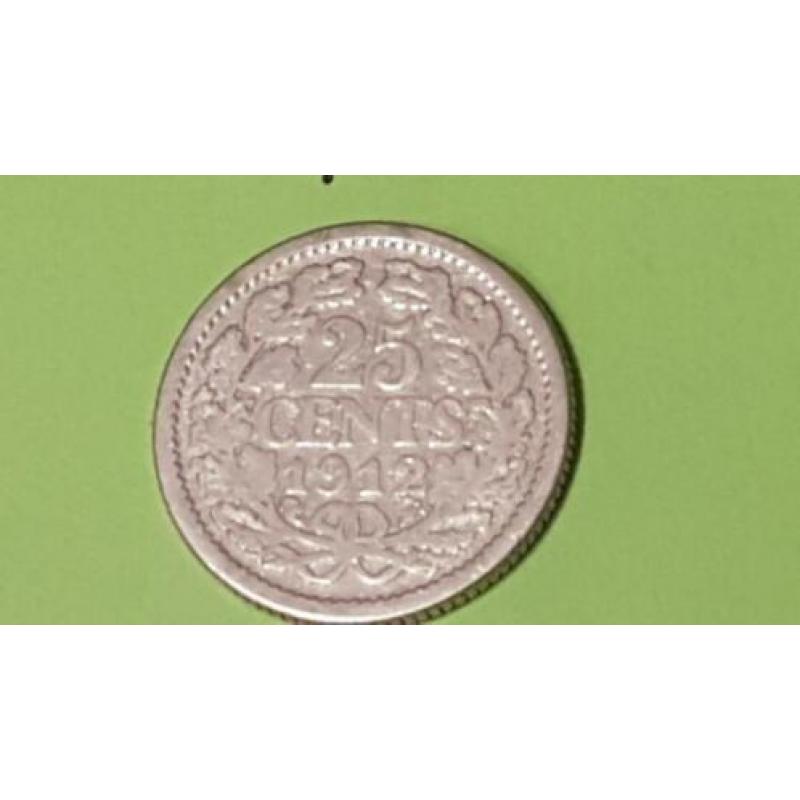 Lot kwartjes 1912 (f), 1917 (zf-), 1940 ((P) en 1941(P