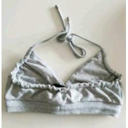 MOSCHINO cropped haltertop grijs 40.