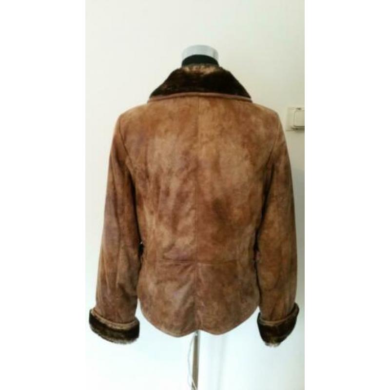 Jas11 - Warme bruine CREENSTONE winterjas maat 40 (1)