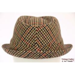 hoed Trilby Hawkins tweed-stijl rood bruin 57, 58, 59 en 60