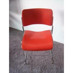 originele David Rowland 40/4 stoel, staal, 1974, met label