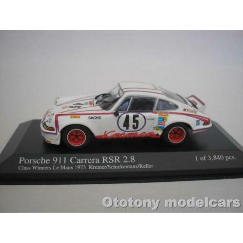 Porsche 911 Carrera RSR 2.8 #45 LeMans 1973 1/43 Minichamps