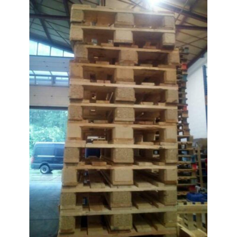Nette droge euro pallets 1X gebruikt