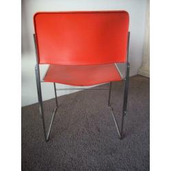 originele David Rowland 40/4 stoel, staal, 1974, met label
