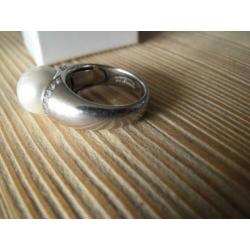 Ti Sento zilveren ring maat 57 met parel en zirkonia's