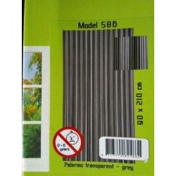 Te koop vliegen gordijn Palermo transparant-grey maat 90x210