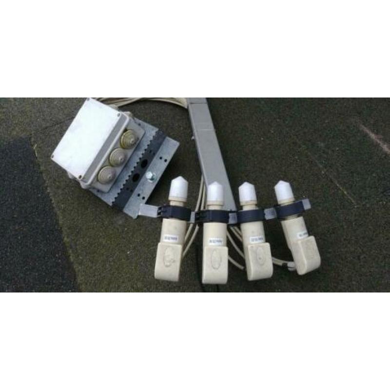 Complete triax schotel 70 cm met lnb's en verdeelkast