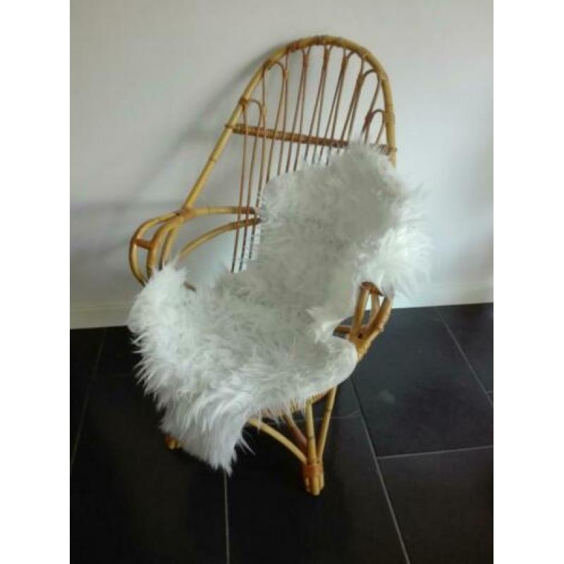Vintage jaren 50 rotan stoe Rohé Noordwolde