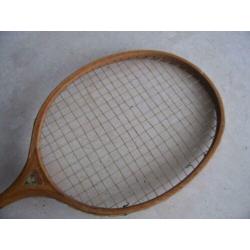 Oud houten racket, badmintonracket, vintage, retro, antiek