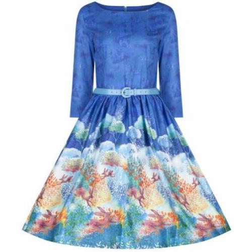 jurk lindy bob met haasjes vintage stijl/retro