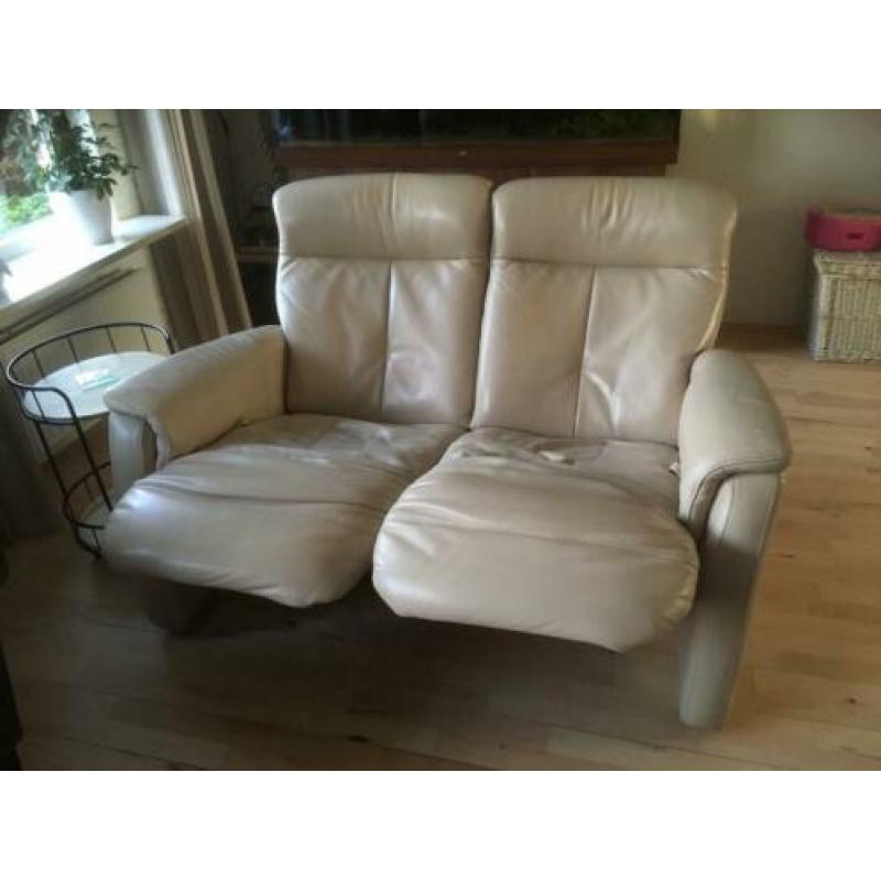 2 persoons leren relax bank