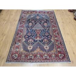 Vintage handgeknoopt perzisch tapijt Kashan 225x142