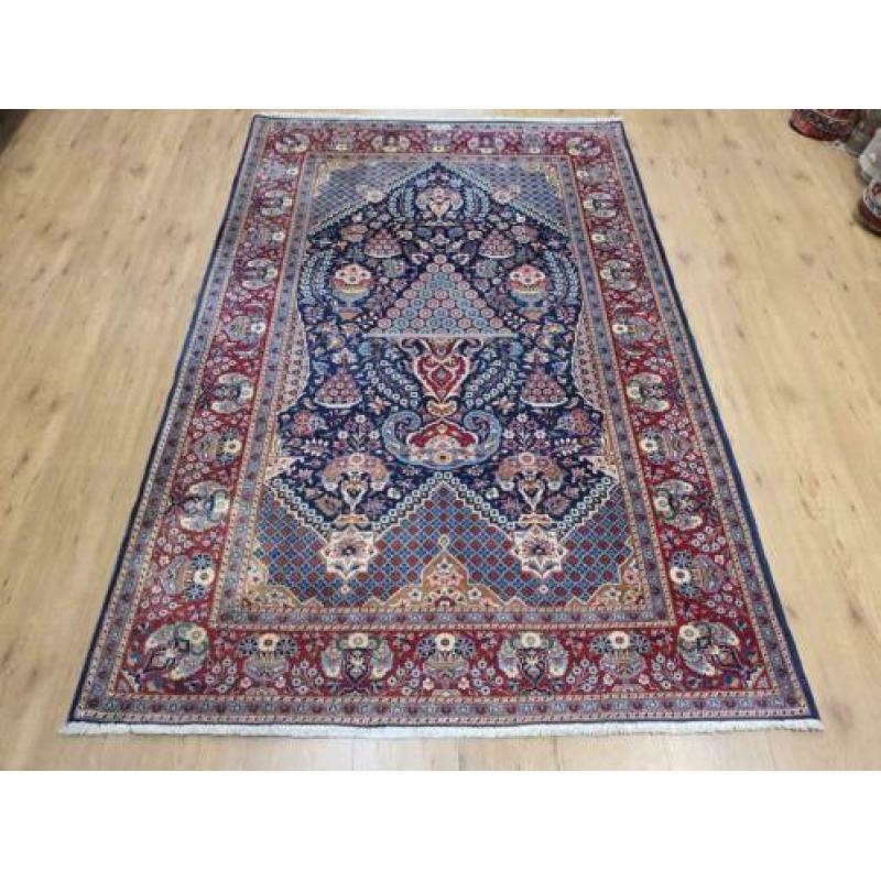 Vintage handgeknoopt perzisch tapijt Kashan 225x142